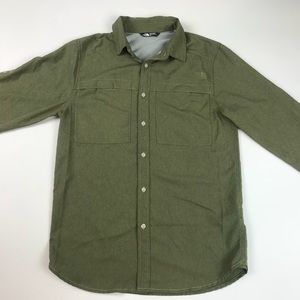 North Face Green Hiking/Fishing Shirt S